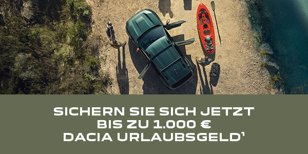 Dacia Online Shop - Aktion: Urlaubsgeld